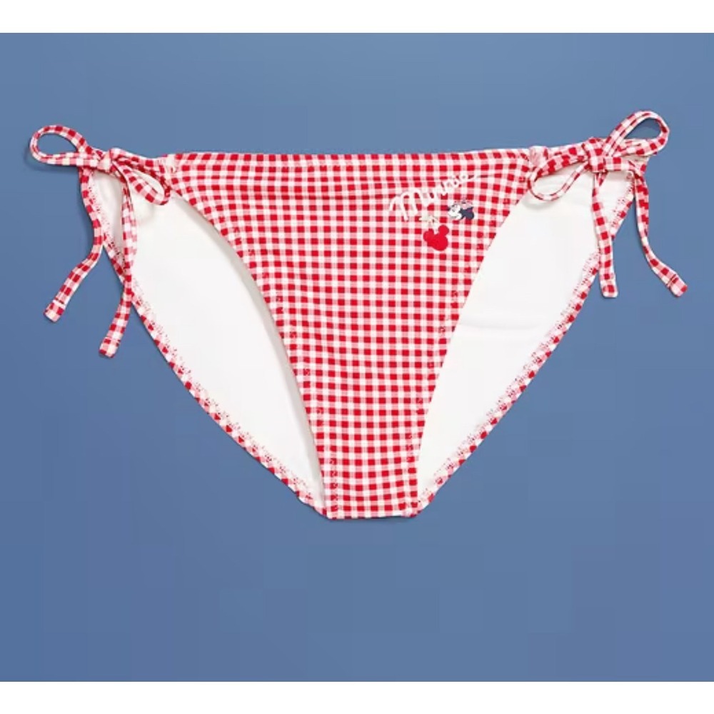 NWT Old Navy x Disney‎ Minnie Mouse Gingham String Bikini Swim Bottoms Sz XL